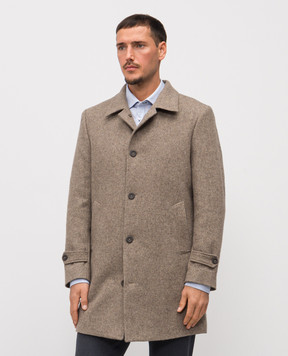 Florentino Brown coat with wool 225961520310
