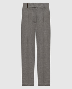 Peserico Gray wool pants P0450602581