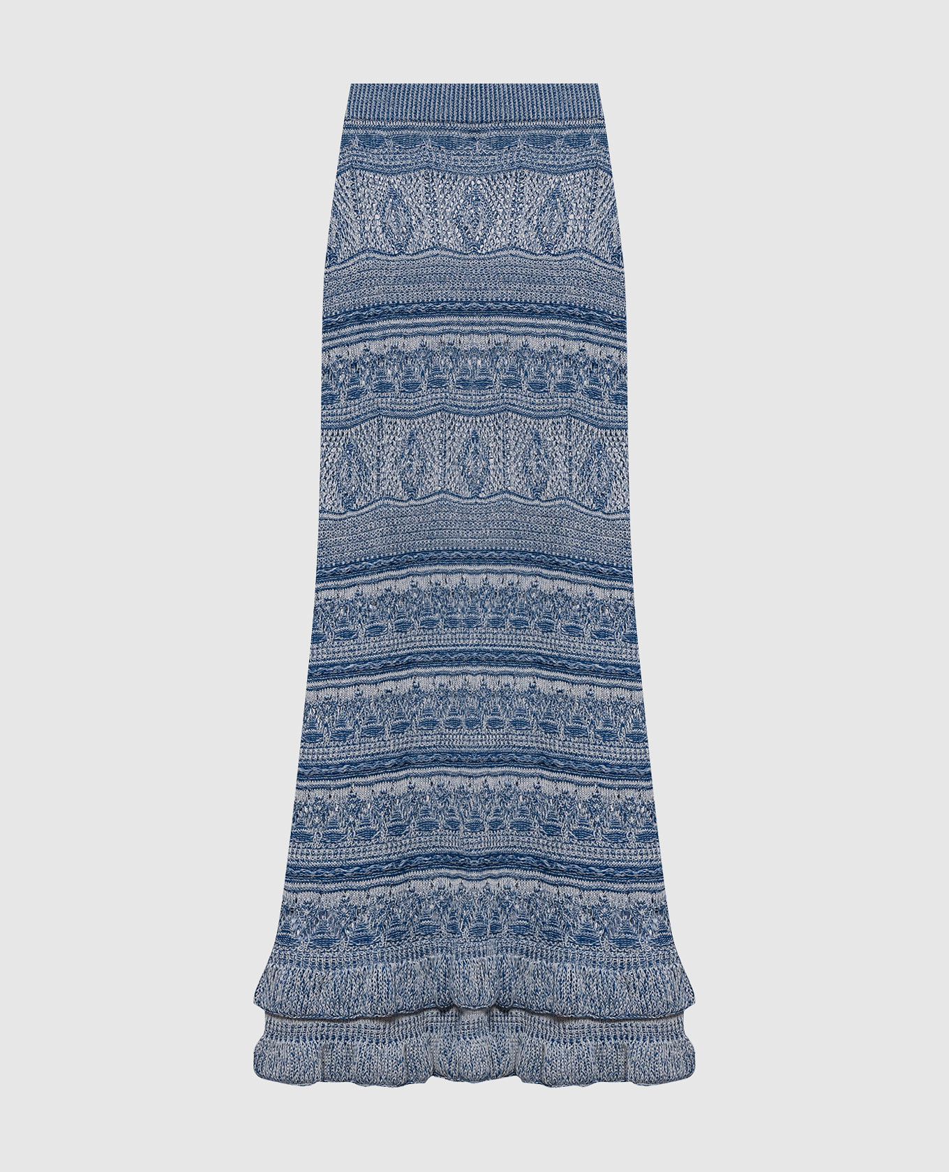 

Blue knitted midi skirt Etro, Light blue