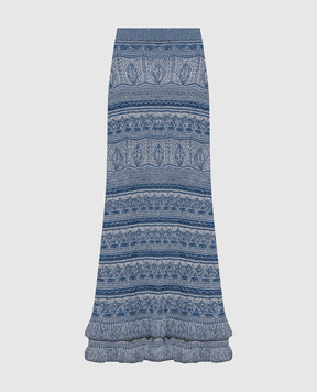 Etro Blue knitted midi skirt WRKB0062AV867
