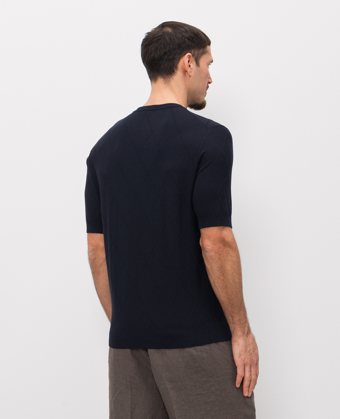 Blue T-shirt with a pattern Peserico 4