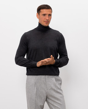 Brunello Cucinelli Gray wool and cashmere golf M2400103