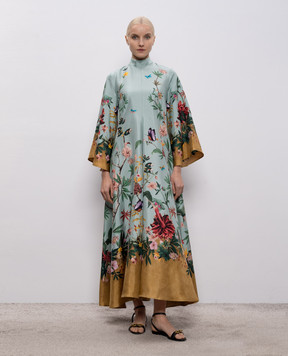 La DoubleJ Green printed silk maxi dress DRE0232SIL001ZOF06