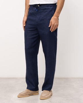 Castangia dal 1850 Blue linen pants DMP10S26