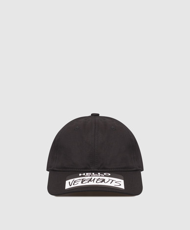 Black cap with print