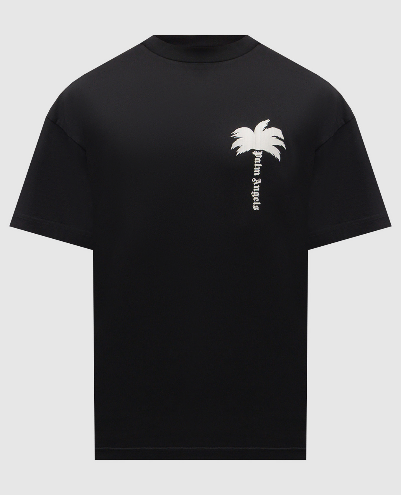 Black T-shirt with contrast logo Palm Angels