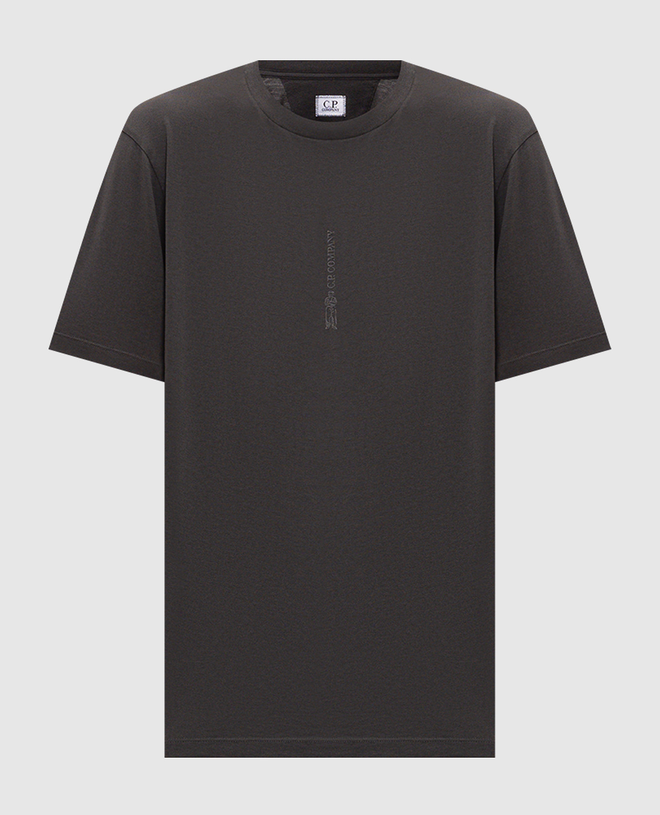 Grey T-shirt with textured logo