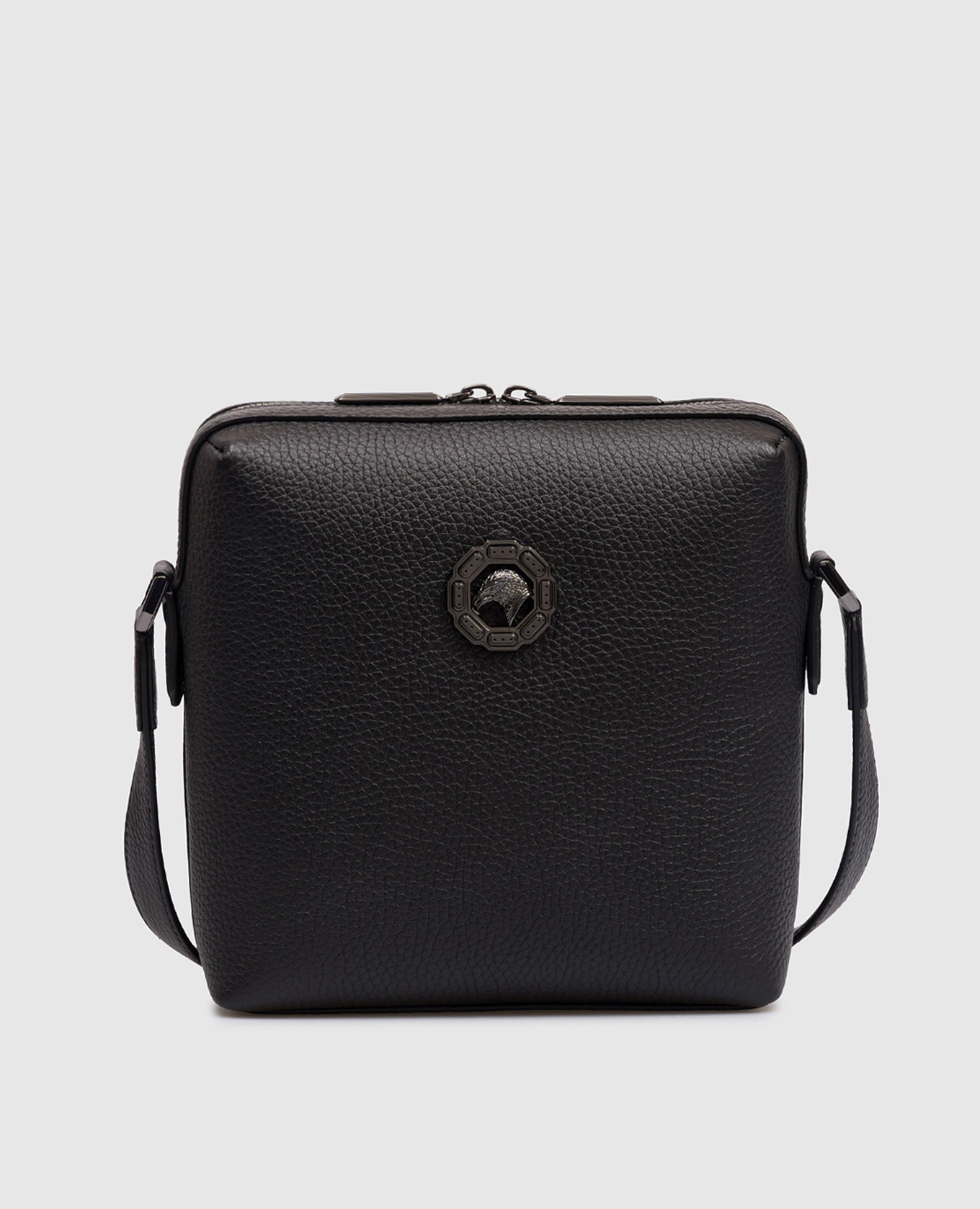 

Black leather bag with emblem Stefano Ricci