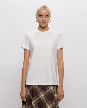 Max Mara PANFILO white T-shirt with monogram pattern MXMPANFILO