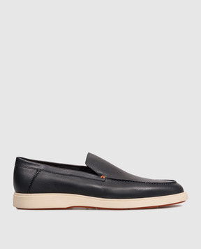 Santoni Blue leather loafers MGDG17824TICSWLM