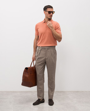 Brunello Cucinelli Orange polo M29800125