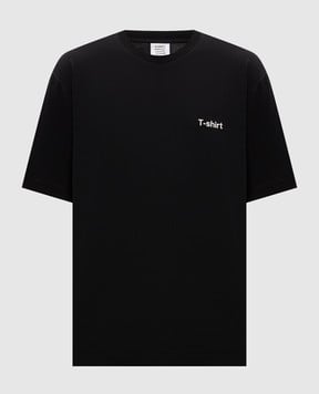 Vetements Black T-shirt with a print of the inscription MH27TR221Bm