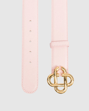 Casablanca Pink leather belt with CC emblem ASP26ACC27103W