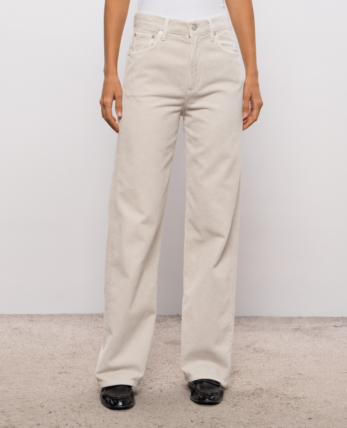 Beige corduroy pants Ren Jean AGOLDE 3