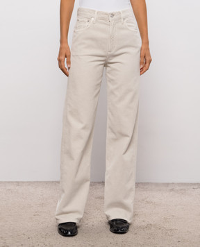 AGOLDE Beige corduroy pants Ren Jean A92581840