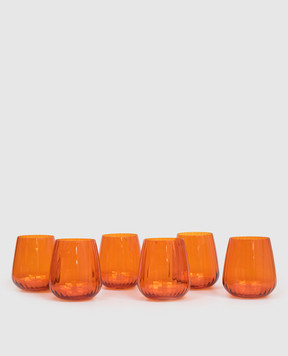 La Reine Set of orange glasses JOY 6 pcs JOYDOF