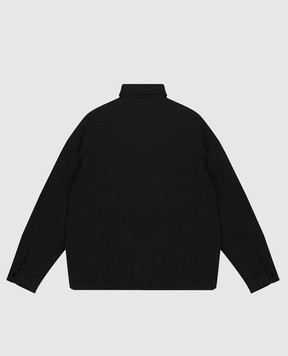 C.P. Company Children's black jacket with logo patch CUS01TL3C001014