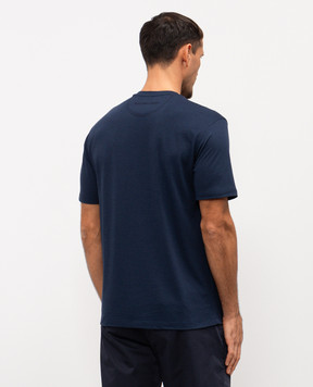Stefano Ricci Blue T-shirt with emblem MNH6104920803