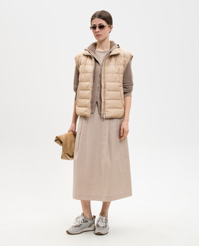 Peserico Beige skirt with monil chain P05199A01919