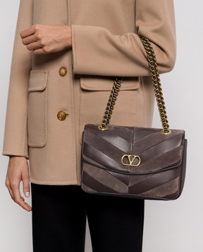 Valentino Brown leather bag Djuna 9W2B0T55TIE
