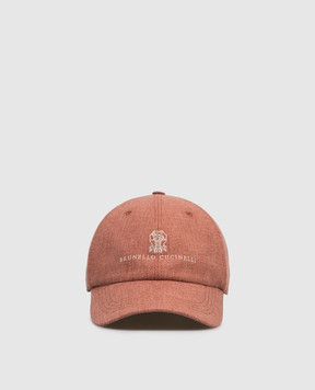 Brunello Cucinelli Terracotta cap with wool and silk MR4999850