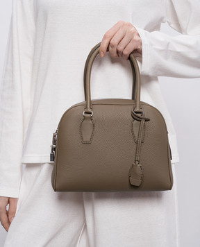 The Row Brown leather tote bag India 10.00 W1734L129