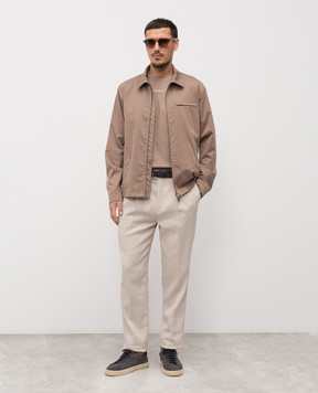 Peserico Beige T-shirt with logo R55000J0Q302358