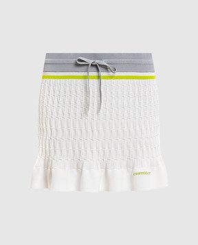Casablanca White mini skirt with logo WSP26KW124801