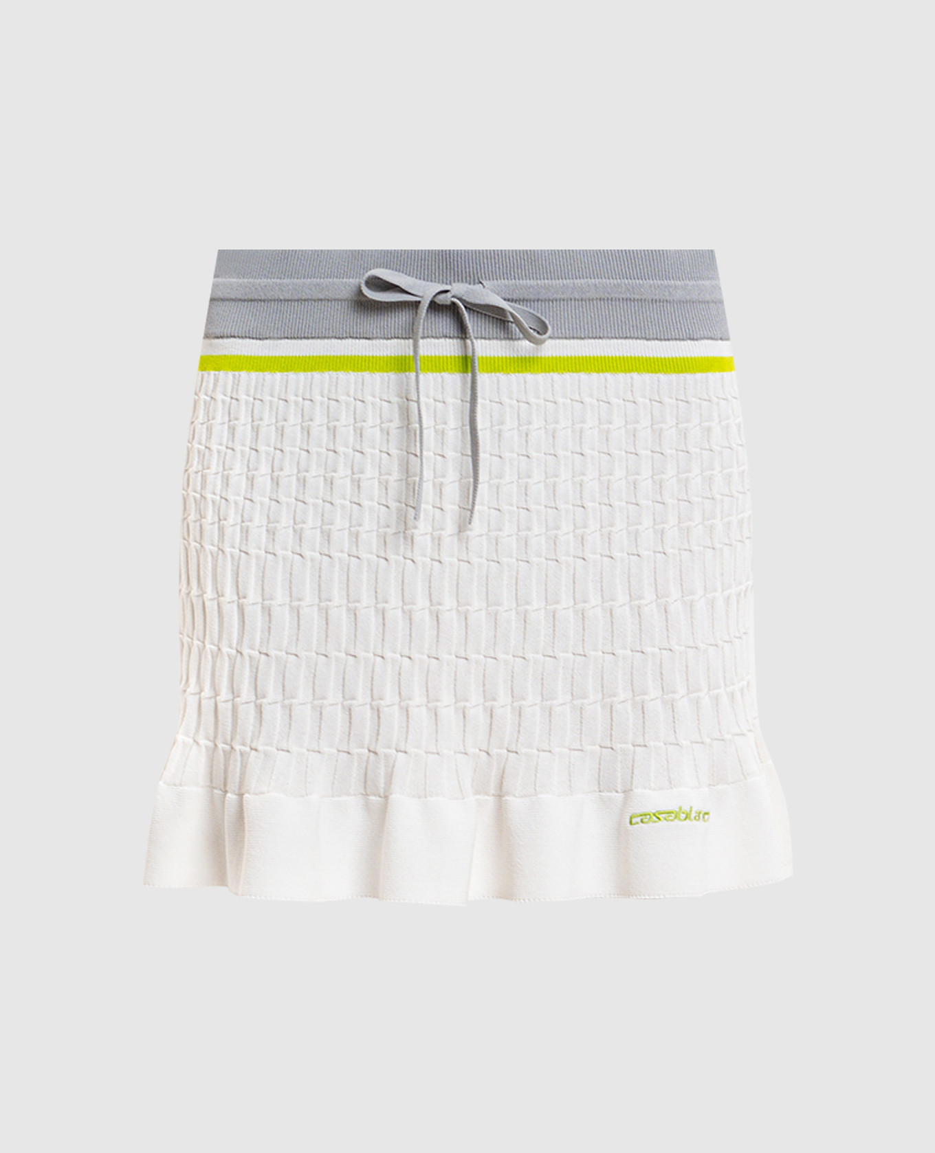 Mini-jupe blanche avec logo