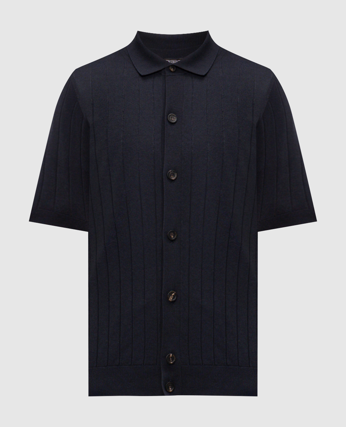 Blue shirt with silk