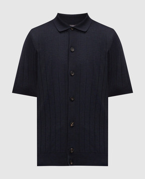 Peserico Blue shirt with silk R59465F1809317