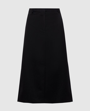 Fendi Black wool skirt with slits FQ7767B1H8