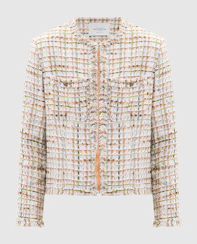 Ballantyne Beige tweed check jacket BLJ059KCV00