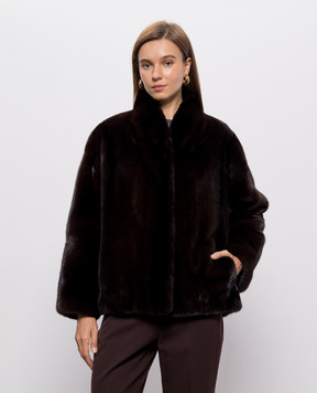Elpidio Loffredo Brown mink fur coat VIS012AN20