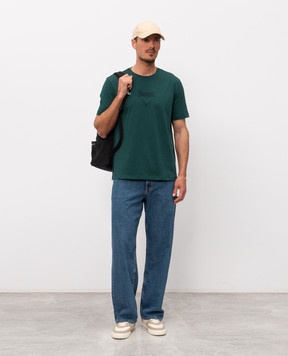 Herno Green T-shirt with embroidered logo JG000239U52000