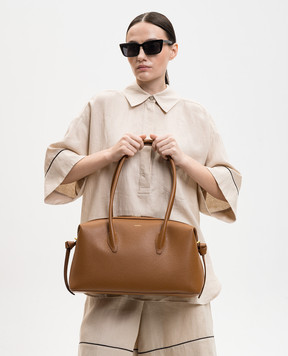 YUZEFI Brown leather bag BRIOCHE BRIOCHEDUFFLE