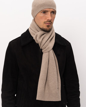 Stefano Ricci Brown cashmere scarf K202022SCIF26391