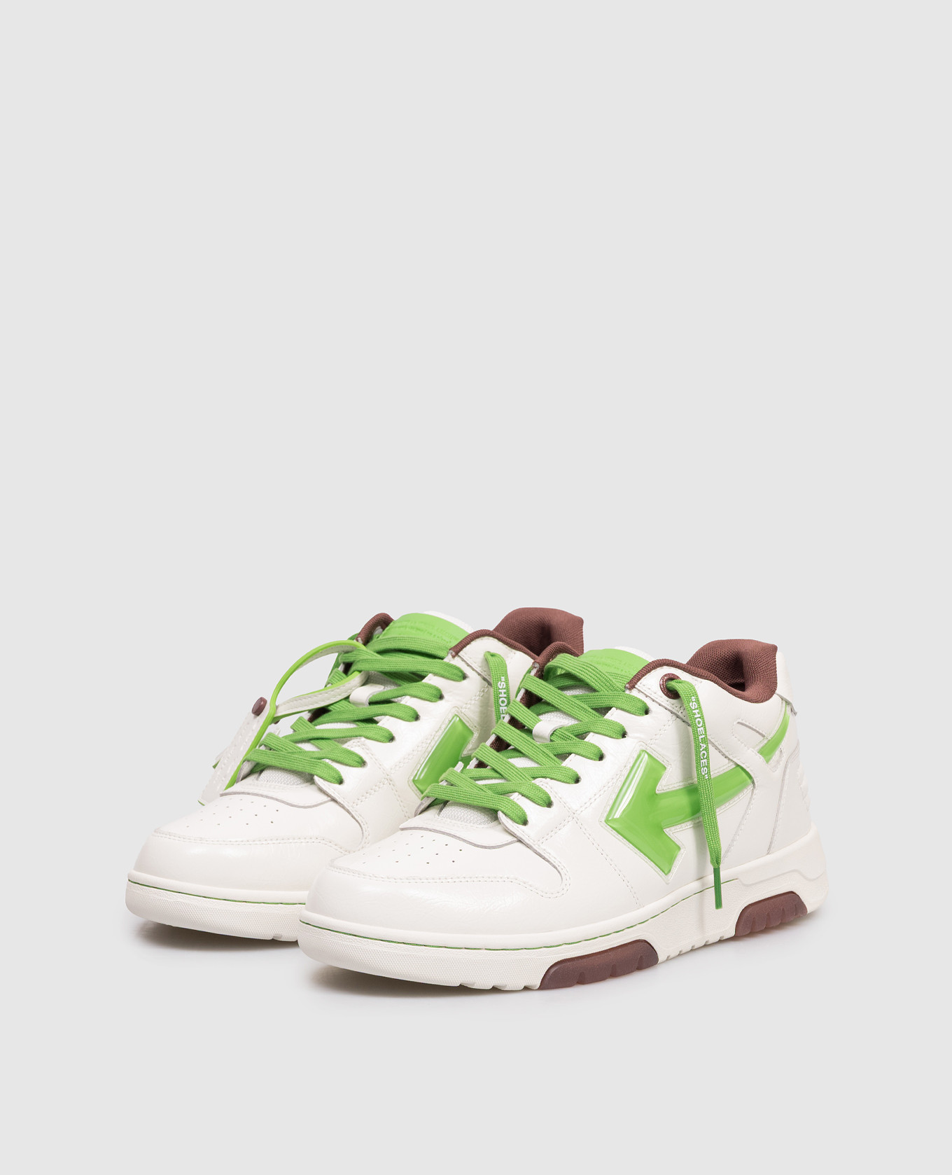 

Out Of Office Bubble White Leather Glossy Sneakers Off-White