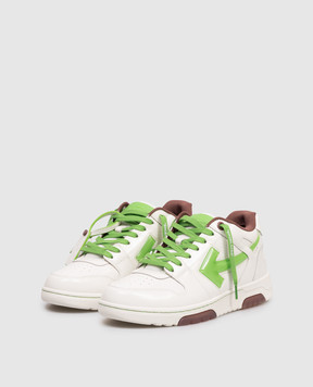 Off-White Out Of Office Bubble White Leather Glossy Sneakers OMIA189S26LEA009