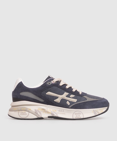 Sneakers Moerun blu con emblema