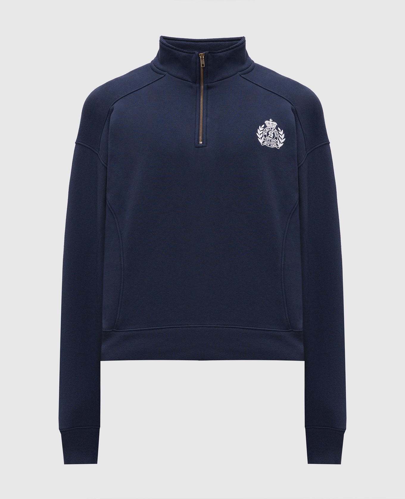 

Blue sweatshirt with logo embroidery Sporty & Rich