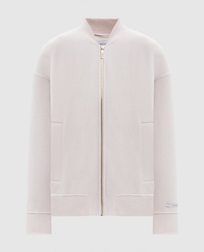 Max Mara Sportmax ONDATA ivory wool bomber jacket SPXONDATA