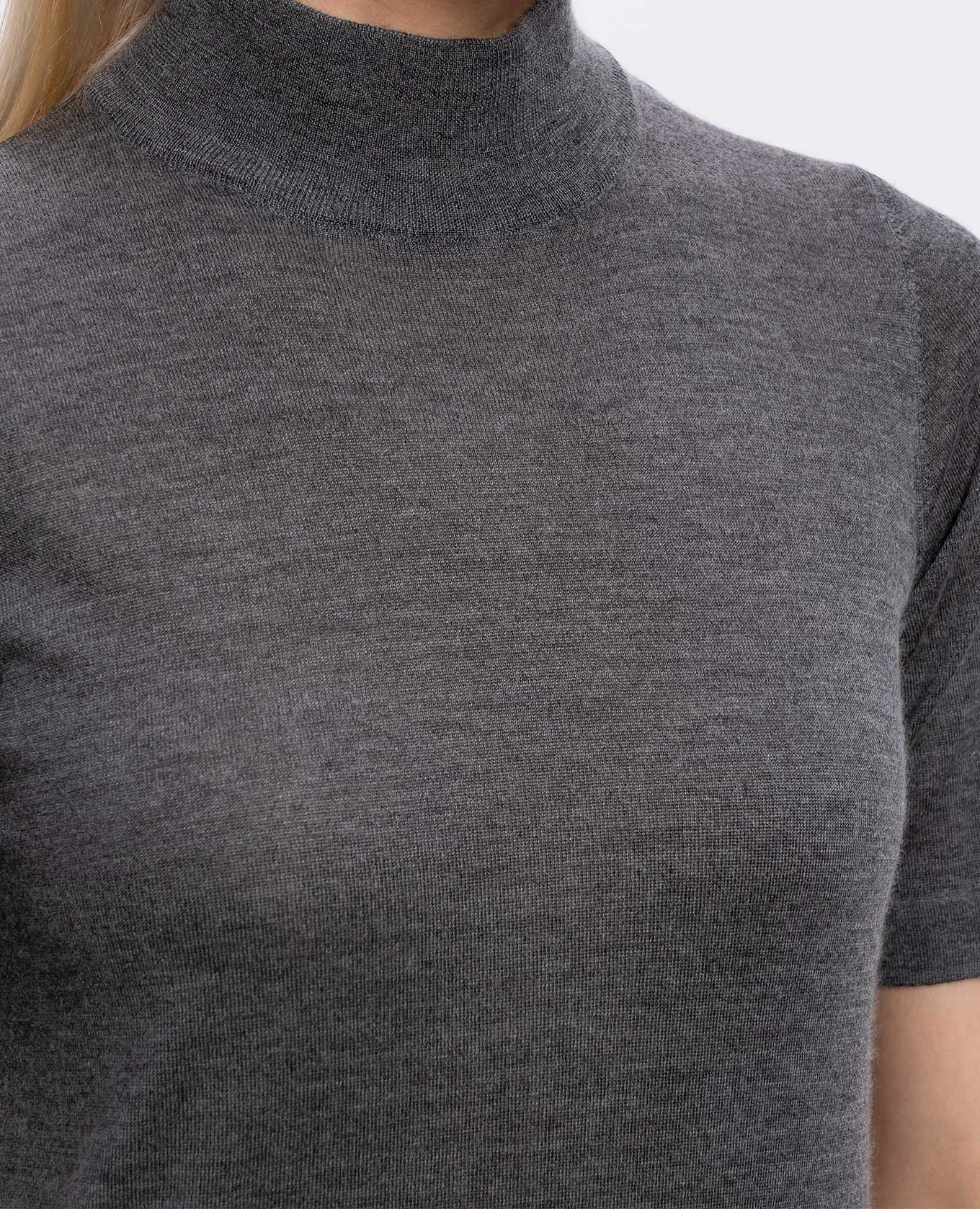 

Dark gray melange cashmere and silk top Brunello Cucinelli, Grey