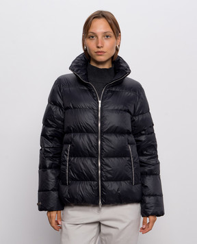 Peserico Blue quilted down jacket with monil chain A2412702200