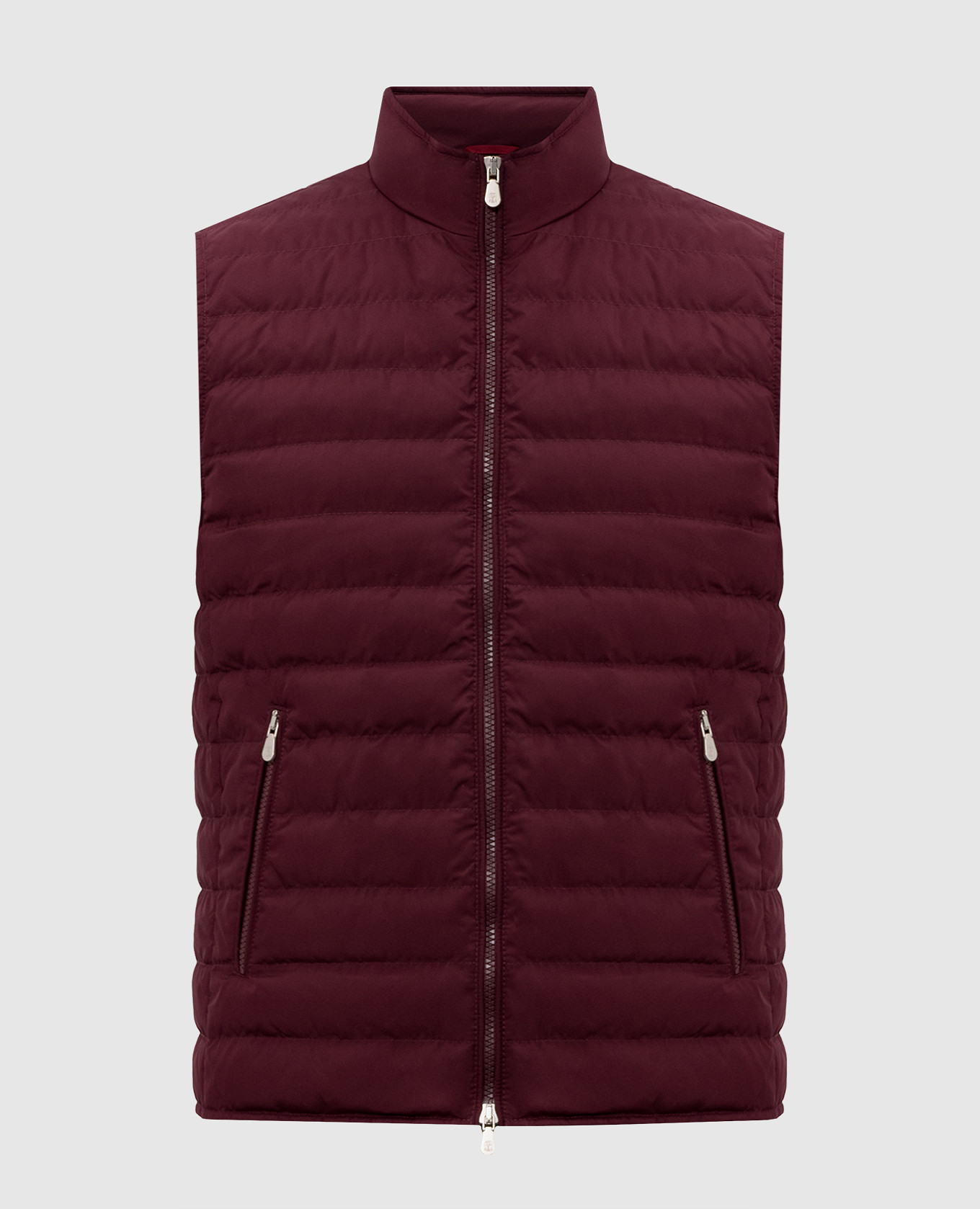 Burgundy down vest