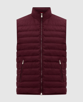 Brunello Cucinelli Burgundy down vest MV4081797