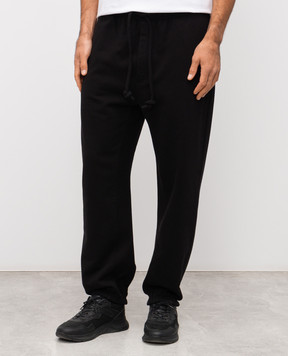Dolce&Gabbana Black insulated joggers with logo GP17ATG7PLA