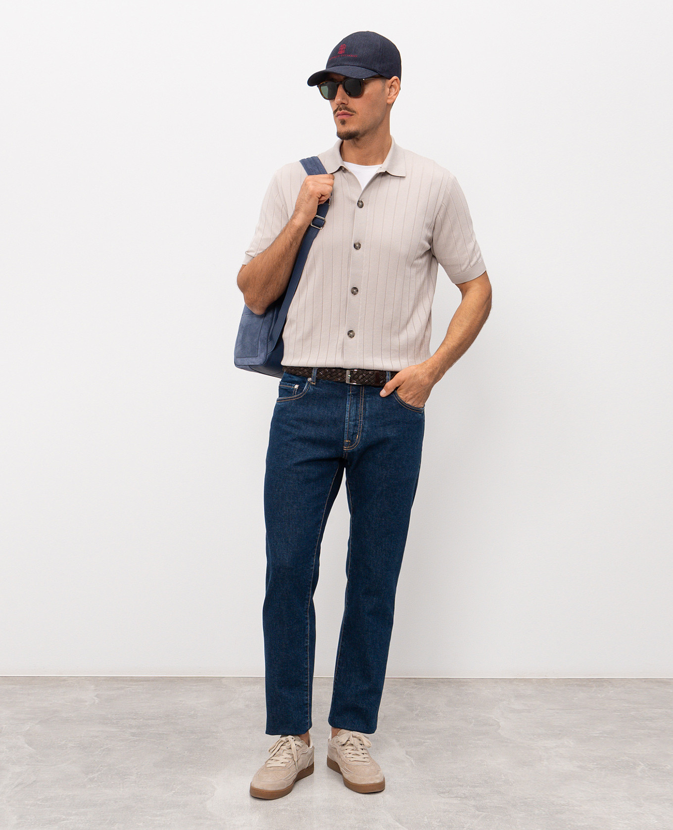 

Beige silk shirt with short sleeves Peserico