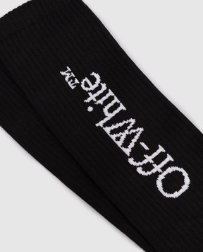 Off-White Black socks with logo OMRA08JC99KNI001
