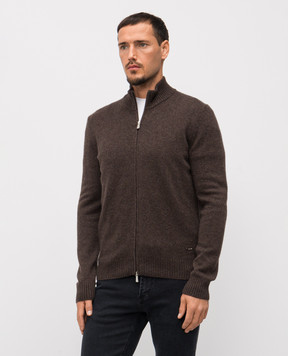 Enrico Mandelli Brown cashmere cardigan 2K088A5461
